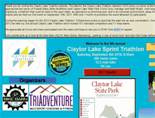 Tablet Screenshot of claytorlaketriathlon.com